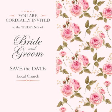 Vintage Düğün Davetiyesi