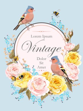 Bülbül ile Vintage kartı