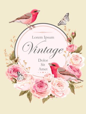 Bülbül ile Vintage kartı