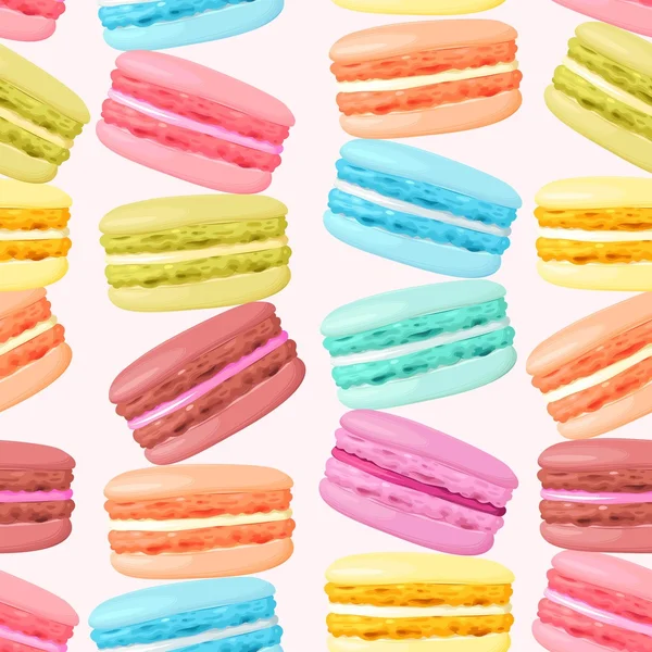 Macarrones pastel sin costuras — Vector de stock