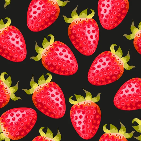 Seamless strawberry pattern — Stock Vector