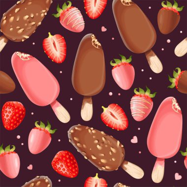 Çikolatalı dondurmayla kusursuz bir desen.