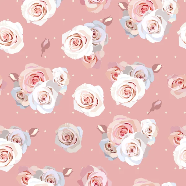 Nahtlose Rosen Hintergrund — Stockvektor