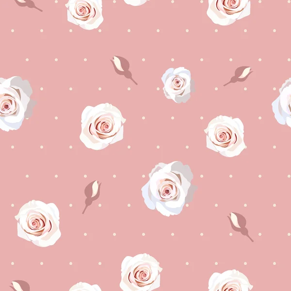 Nahtlose Rosen Hintergrund — Stockvektor