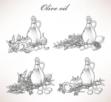 zeytinyağı ve otlar