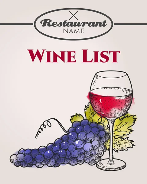 Liste des vins — Image vectorielle