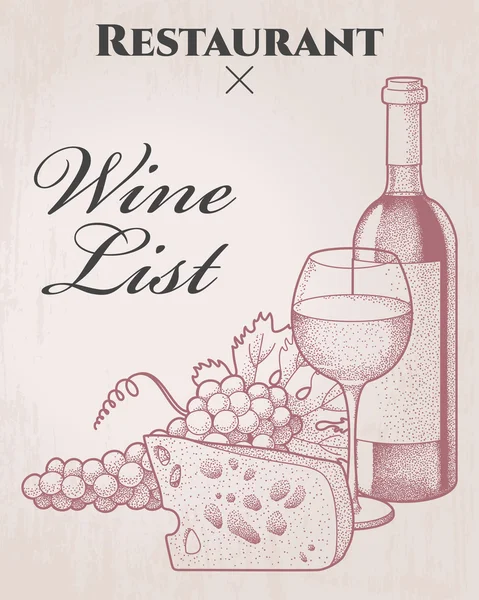 Liste des vins — Image vectorielle