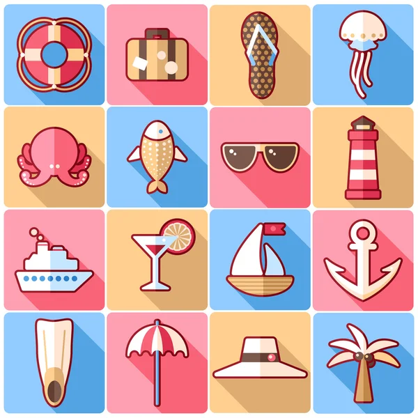 Cruise icons — Stock Vector