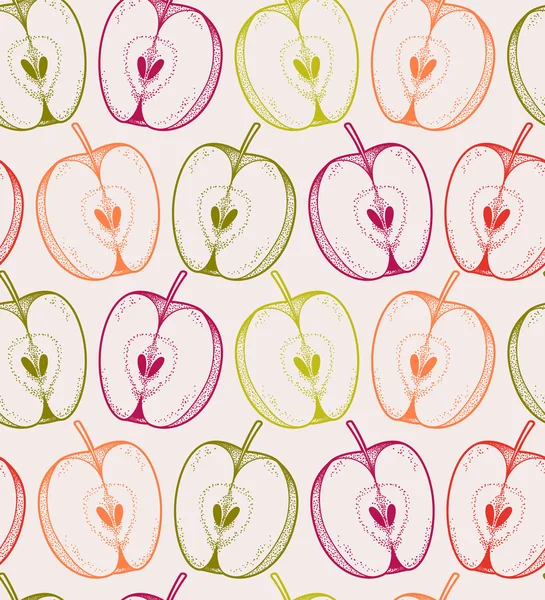 Manzana sin costura — Vector de stock