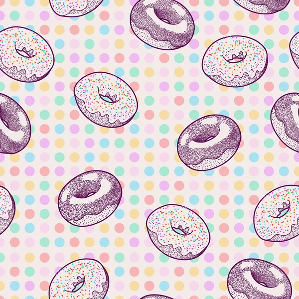 Rosquillas sin costura — Vector de stock