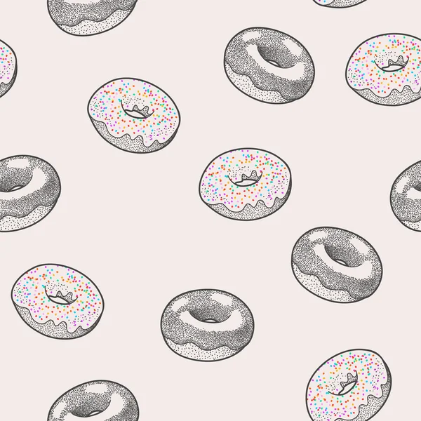 Seamless donuts — Stock Vector