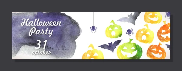 Halloween uitnodigingskaart — Stockvector