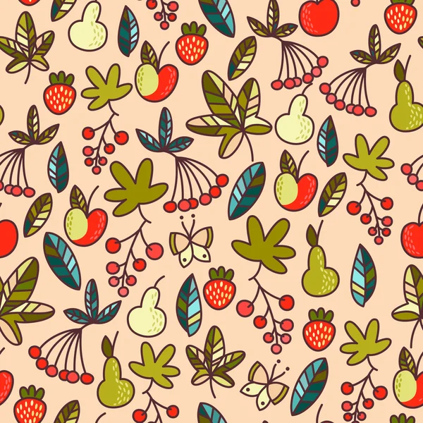 Frutas y bayas — Vector de stock