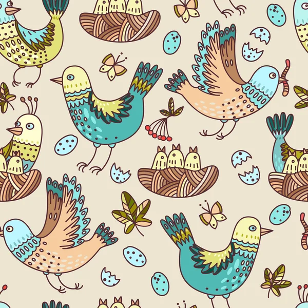 Fugle og kyllinger – Stock-vektor