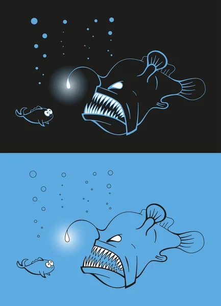 Angler fish — Stock Vector