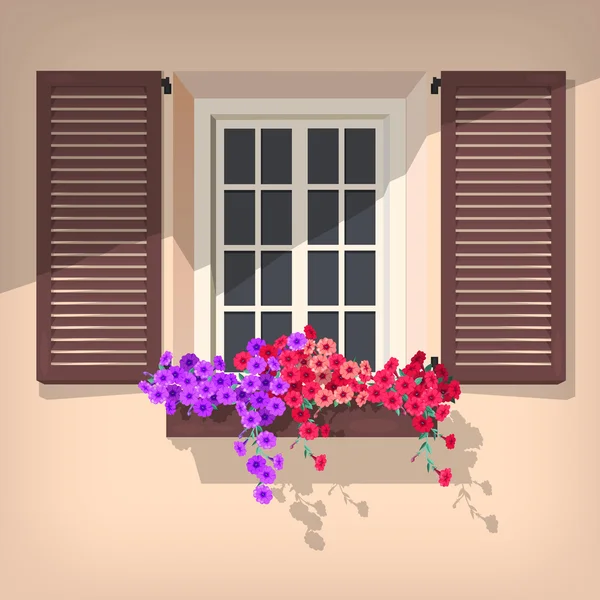 Fenêtre ouverte — Image vectorielle