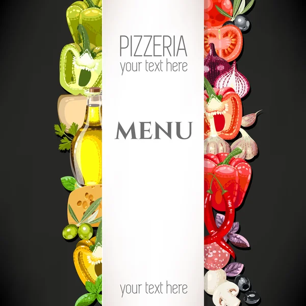 Menú para pizzería — Vector de stock