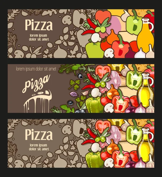 Panfleto de pizza — Vetor de Stock