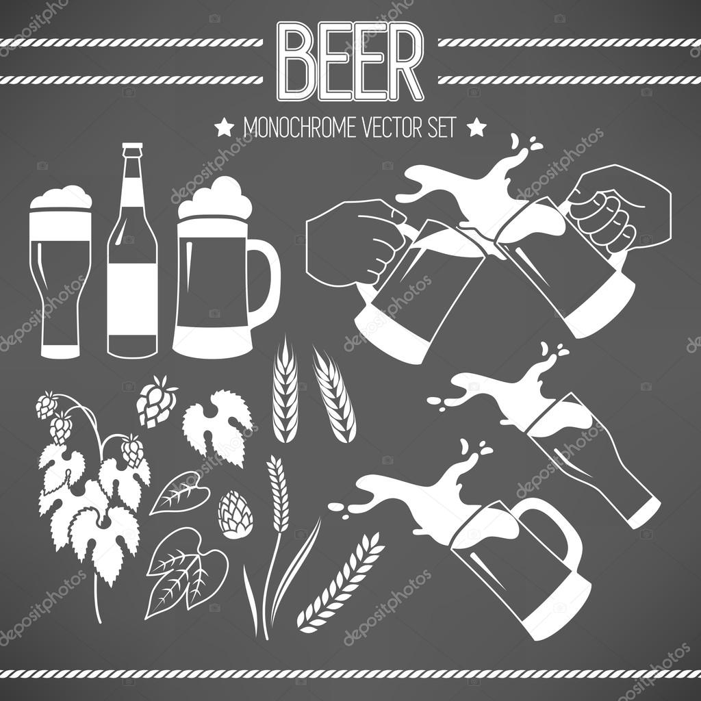Vector illustration of Set Beer 87619776