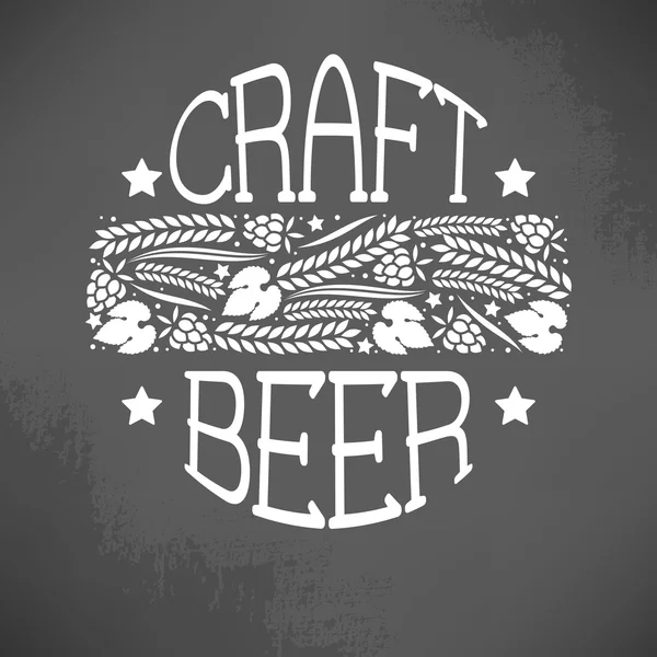 Ambachtelijke bier logo — Stockvector