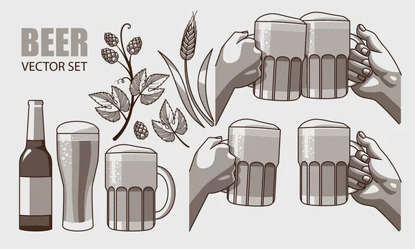 Set bier — Stockvector