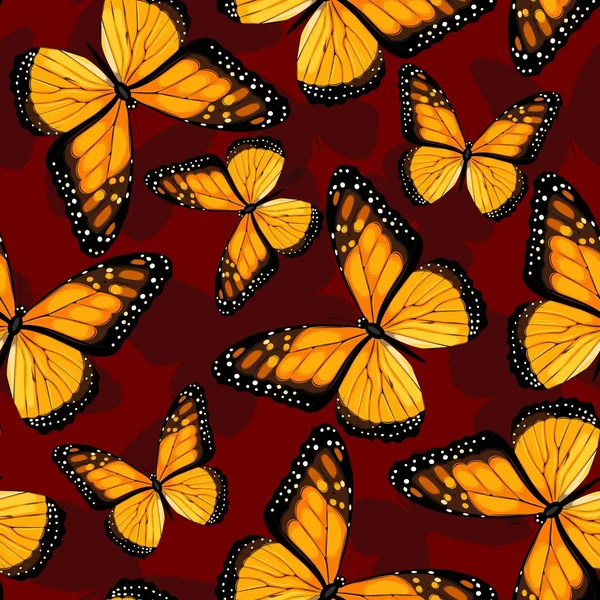Papillons bleus sans couture — Image vectorielle