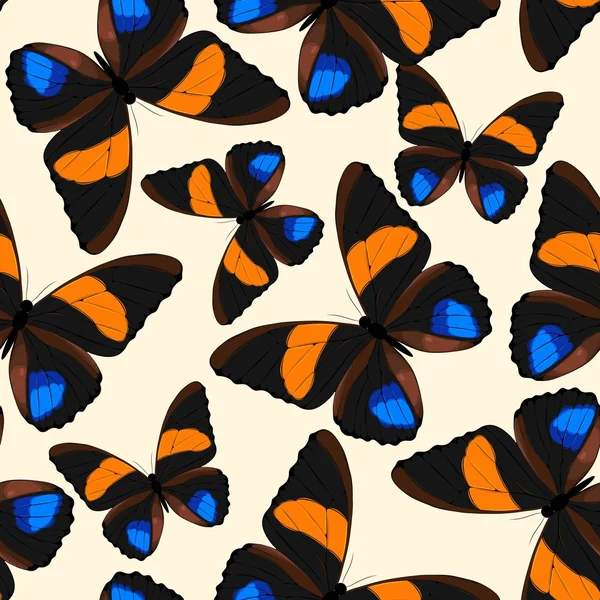 Голубые бабочки — стоковый вектор
