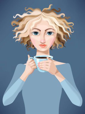 Kahve ile sarışın kız