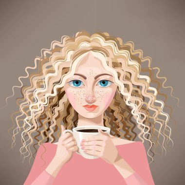 Kahve ile sarışın kız