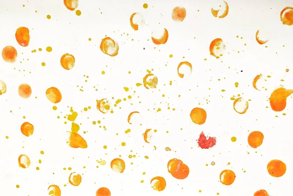 Spots  yellow, orange paint in the form of drops