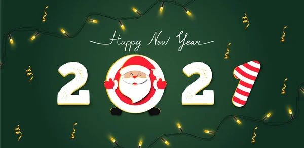 Feliz Natal e Feliz Ano Novo 2021 ilustração vetorial. — Vetor de Stock