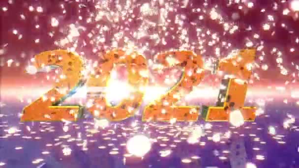 Nieuwjaar 2021 Animatie — Stockvideo