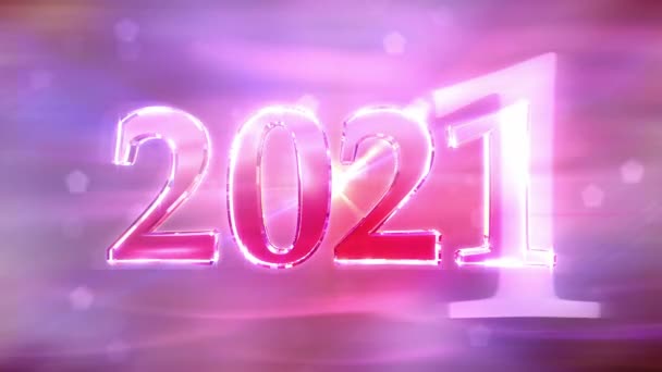 Nowy Rok 2021 Zapętlone Tło — Wideo stockowe