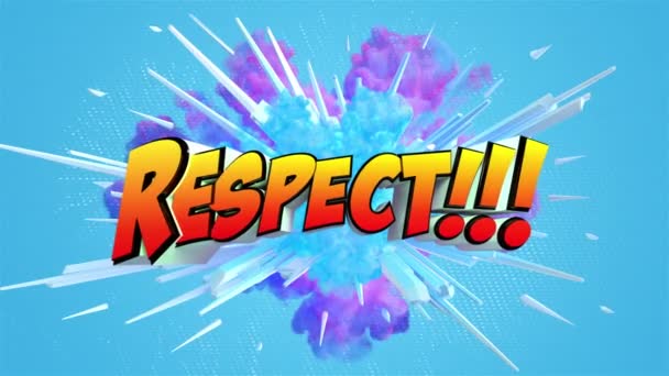 Colored Abstract Explosion Message Respect — Stock Video