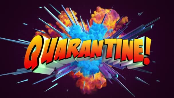 Colored Abstract Explosion Message Quarantine — Stock Video