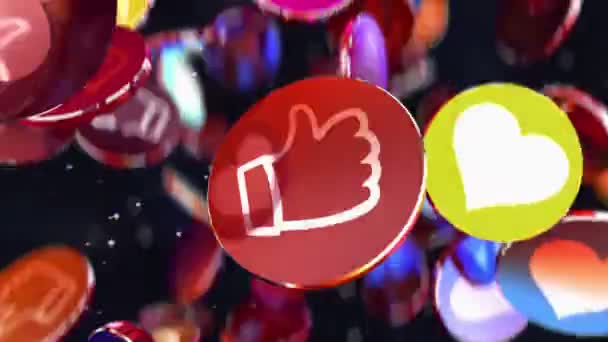 Animazione Dinamica Moderna Love Nei Social Media — Video Stock