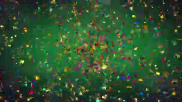 Animatie Van Kleurrijke Confetti Exploderen — Stockvideo