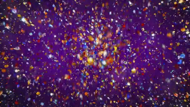 Animation Colorful Confetti Exploding — Stock Video