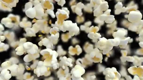 Esplosione Popcorn Caldi Freschi Saltando Rallentatore — Video Stock