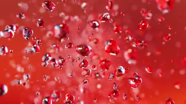 Red Bubbles Flying Super Slow Motion — 비디오