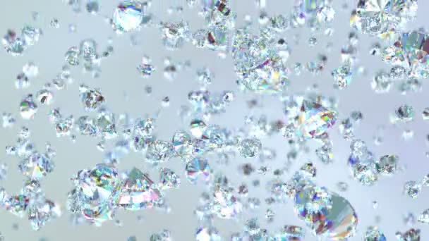 Caduta Diamanti Lusso Loop Able Sfondo Rallentatore — Video Stock