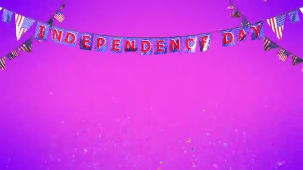 Agățat Decorațiuni Naționale Set Ziua Independenței Sua Iulie — Videoclip de stoc