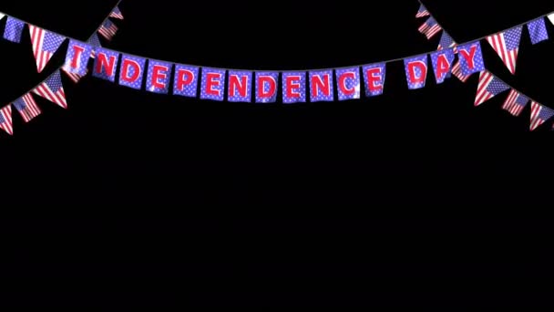 Décorations Nationales Suspendues Ensemble Fête Indépendance Des États Unis Juillet — Video