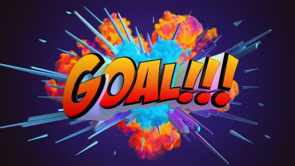 Awesome Exploding Goal Football Message — Stock Video