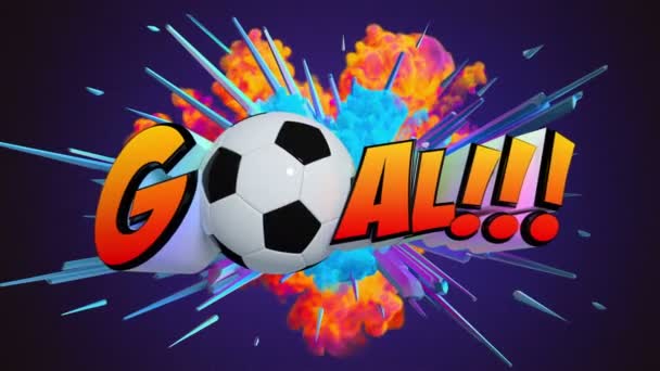 Awesome Exploding Goal Football Message — Stock Video