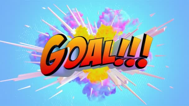 Awesome Exploding Goal Football Message — Stock Video