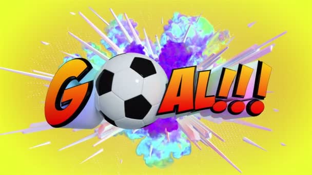 Awesome Exploding Goal Football Message — Stock Video