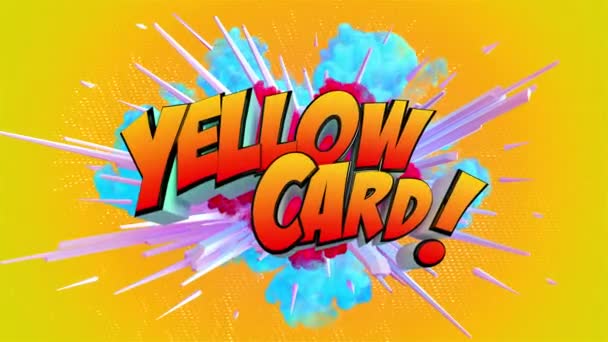 Úžasné Explodující Žlutá Karta Fotbalové Zprávy — Stock video