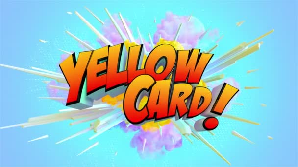 Impressionante Messaggio Calcio Yellow Card Esplodente — Video Stock