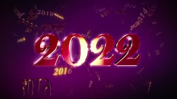 Año Nuevo 2022 Animación Fondo Loopable — Vídeos de Stock